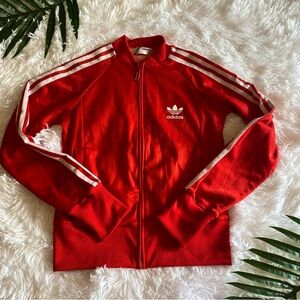 Adidas Vintage Red Track Jacket | Size XS